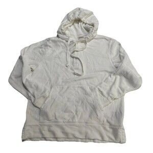 Todd Snyder Hoodie Mens Medium White Sweatshirt Pullover Lightweight Cotton Peru